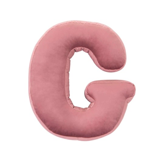 Betty's Home - Cuscino decorativo Alfabeto - Lettera G - Colore: Rosa Antico
