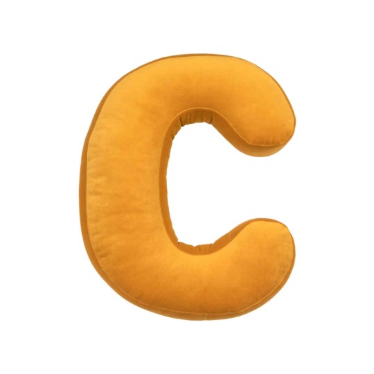 Betty's Home - Cuscino decorativo Alfabeto - Lettera C - Colore: Giallo