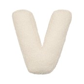 Betty's Home - Cuscino decorativo Alfabeto - Lettera V - Colore: Teddy Cream