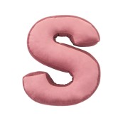Betty's Home - Cuscino decorativo Alfabeto - Lettera S - Colore: Rosa Antico