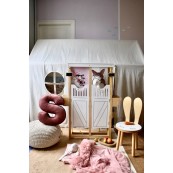 Betty's Home - Cuscino decorativo Alfabeto - Lettera S - Colore: Rosa Antico