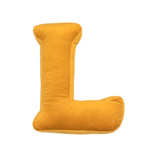 Betty's Home - Cuscino decorativo Alfabeto - Lettera L - Colore: Giallo