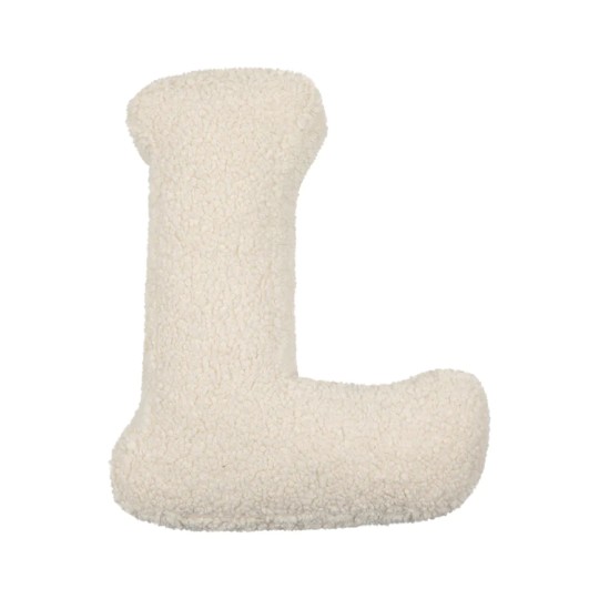 Betty's Home - Cuscino decorativo Alfabeto - Lettera L - Colore: Teddy Cream