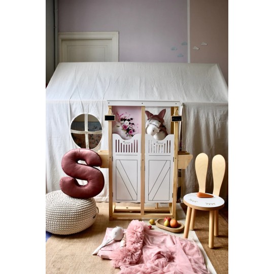 Betty's Home - Cuscino decorativo Alfabeto - Lettera S - Colore: Rosa Antico