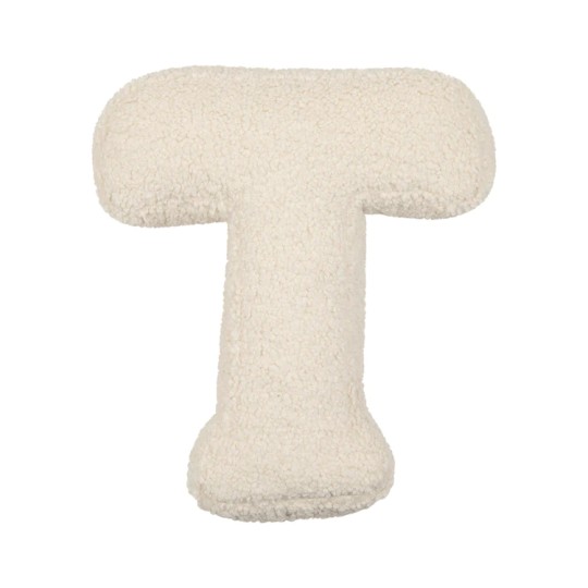 Betty's Home - Cuscino decorativo Alfabeto - Lettera T - Colore: Teddy Cream