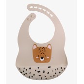 Tryco - Bavaglio Impermeabile con Tasca -  Silicone - Versioni Tryco: Lenny il Leopardo