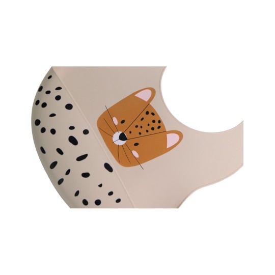 Tryco - Bavaglio Impermeabile con Tasca -  Silicone - Versioni Tryco: Lenny il Leopardo