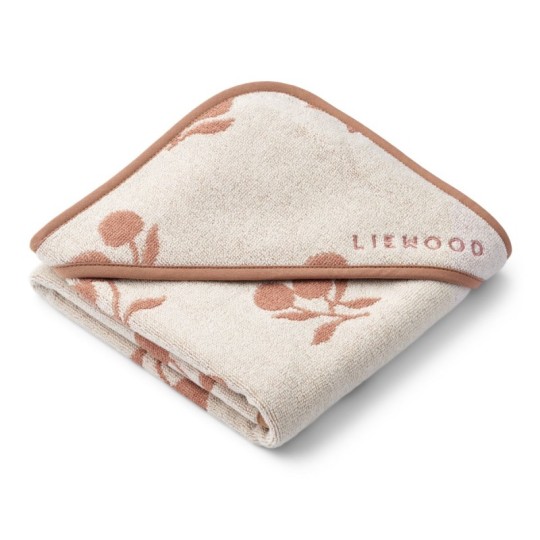 Liewood - Accappatoio a triangolo baby - con cappuccio - 100% Cotone biologico - Colore Liewood: Peach / Sea Shell