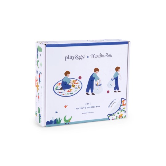 Play&Go - Sacco Portagiochi e Tappeto 2 in 1 - Cotone - Colore: Les Toupitis