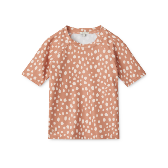 Liewood - Maglia maniche corte Anti UV Noah - 56cm (1-2 mesi) - Colore Liewood: Leo spots / Tuscany rose