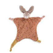 Moulin Roty - Doudou morbido coniglio con peluche - Colore: Argilla