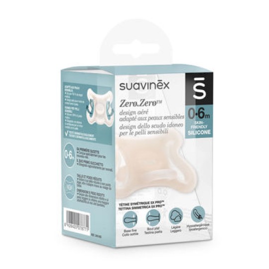 Suavinex - ciuccio ZERØ.ZERØ 0/6 mesi