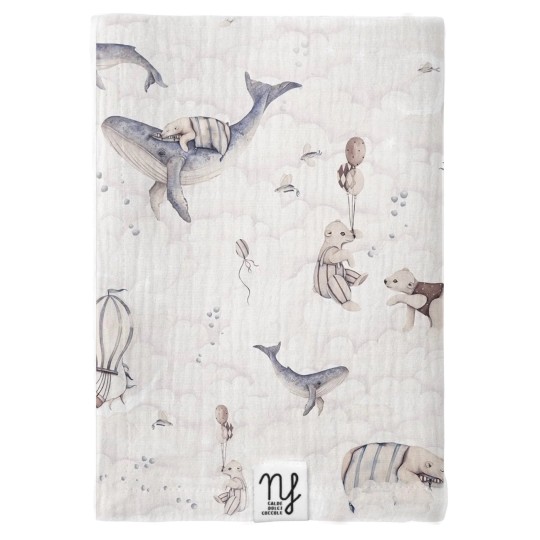 Nannafrufrù - Mussola 90x65cm - 100% Bamboo - Colore Nannafrufrù: Ocean
