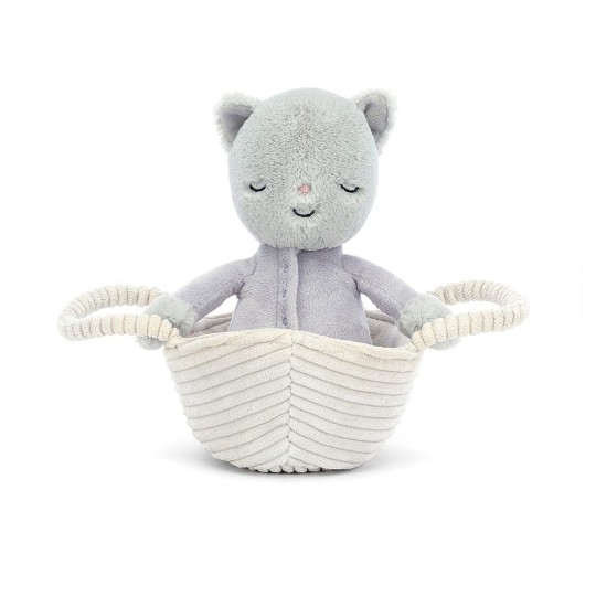 Jellycat - Peluche morbido Gatto con cuccia