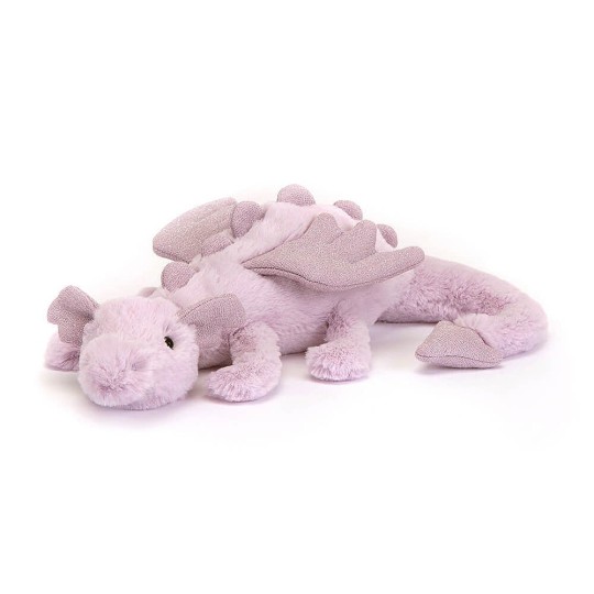 Jellycat - Peluche morbido Drago Lavanda - Taglie Jellycat: S