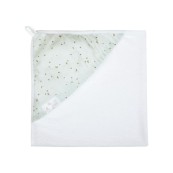 Dili Best - Accappatoio a triangolo con cappuccio 75x75 - 100% spugna di Bamboo - Colore: Verde
