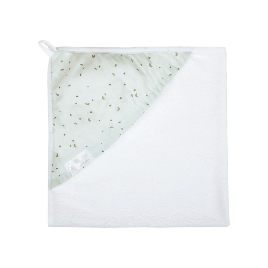 Dili Best - Accappatoio a triangolo con cappuccio 75x75 - 100% spugna di Bamboo - Colore: Verde