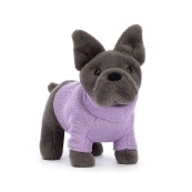 Jellycat - Peluche morbido cucciolo Bulldog con maglioncino