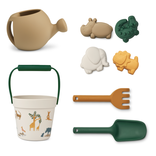 Liewood - Set da giardino e spiaggia Florence - 100% silicone - Colore Liewood: All together / Sandy