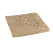 Baby Nest - Accappatoio a triangolo in cotone - 80x80cm - Colori Baby Nest: Dots Brown