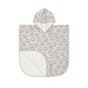 Lässig - Poncho e telo da spiaggia Reversibile - Colori Lässig: Lion Powder Blue