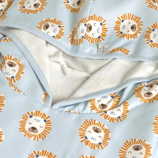 Lässig - Poncho e telo da spiaggia Reversibile - Colori Lässig: Lion Powder Blue
