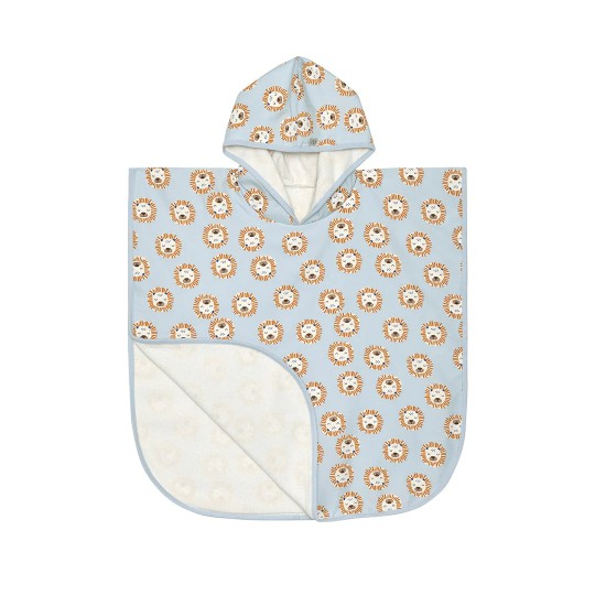 Lässig - Poncho e telo da spiaggia Reversibile - Colori Lässig: Lion Powder Blue