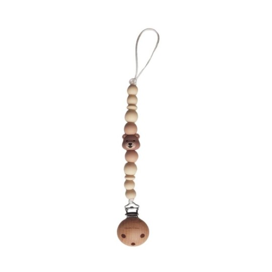 Chewies&more - Clip Portaciuccio in Silicone - Massaggiagengive - Versioni Chewies&more: Orso Nocciola