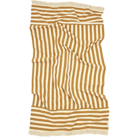 Nobodinoz - Telo Asciugamano mare Portofino - 84x150 cm - 100% Cotone Biologico - Colori Nobodinoz: Honey Stripes