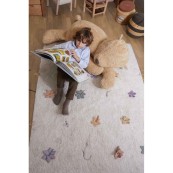 Lorena Canals - Pouf - Sleepy Bear - Marrone - Cotone - Collezione Planet Bee - 30x100x70 cm