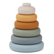 Liewood - Torre in silicone Dag - da impilare - Colore Liewood: Printed Blue