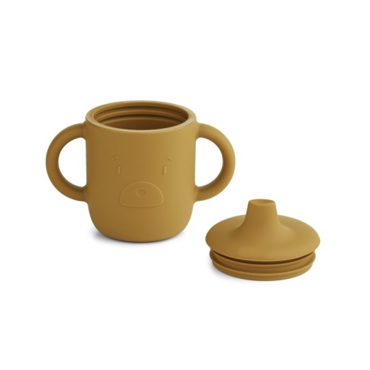 Liewood - Tazza Sippy con Beccuccio e Manici Neil Cup - 150 ml - Colore Liewood: Golden Caramel