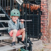Scoot & Ride - Casco con chiusura magnetica - Taglia: S-M (51-55cm), Colore: Forest