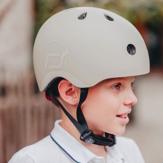 Scoot & Ride - Casco con chiusura magnetica - Taglia: S-M (51-55cm), Colore: Ash