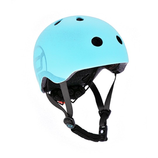 Scoot & Ride - Casco con chiusura magnetica - Taglia: S-M (51-55cm), Colore: Blueberry