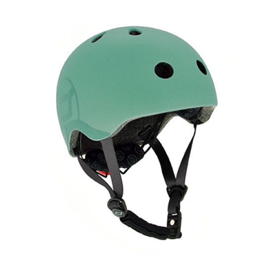 Scoot & Ride - Casco con chiusura magnetica - Taglia: S-M (51-55cm), Colore: Forest