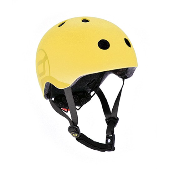 Scoot & Ride - Casco con chiusura magnetica - Taglia: S-M (51-55cm), Colore: Lemon