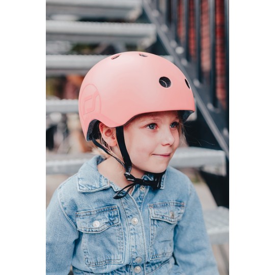 Scoot & Ride - Casco con chiusura magnetica - Taglia: S-M (51-55cm), Colore: Peach