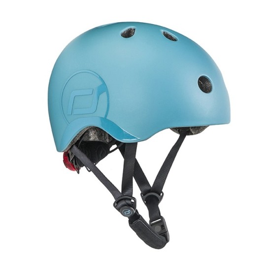 Scoot & Ride - Casco con chiusura magnetica - Taglia: S-M (51-55cm), Colore: Steel
