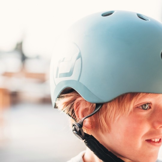 Scoot & Ride - Casco con chiusura magnetica - Taglia: S-M (51-55cm), Colore: Steel