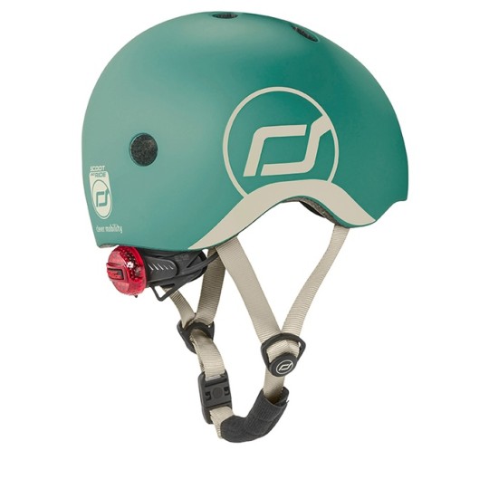 Scoot & Ride - Casco con chiusura magnetica - Taglia: XXS-S (45-51cm), Colore: Forest