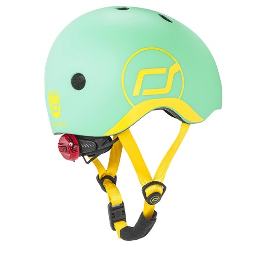 Scoot & Ride - Casco con chiusura magnetica - Taglia: XXS-S (45-51cm), Colore: Kiwi