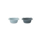 Liewood - Ciotole in silicone Peony - con ventose - Colore Liewood: Sea Blue / Whale Blue