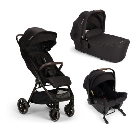 Nuna - Trio passeggino legggero TRVL LX con navicella LYTL e ovetto Pipa URBN