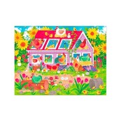 Crocodile Creek - Puzzle 50 pezzi - con scatola a casetta - Disegno: Pollo
