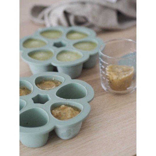 Beaba - CONTENITORE MULTIPORZIONE SILICONE 6x 90ml - Colore: Verde