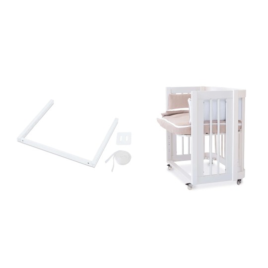 Alondra - Kit co-sleeping culla Crea 55x70 cm - Versione Alondra: Crea Uno/Tre Bianca
