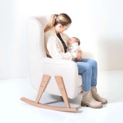 Alondra - Poltrona d'allattamento Glam - Versione Alondra: Teddy Beige