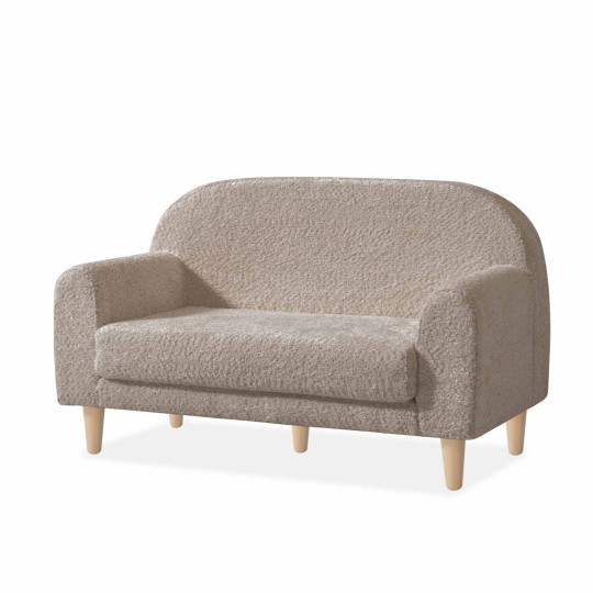 Alondra - Divano per bambini doppio Code due - Versione Alondra: Teddy Beige