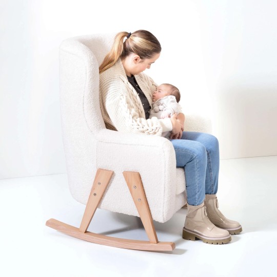 Alondra - Poltrona d'allattamento Glam - Versione Alondra: Teddy Beige
